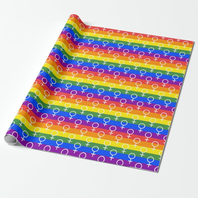Rainbow-Muster Geschenkpapier (Ungerollt)
