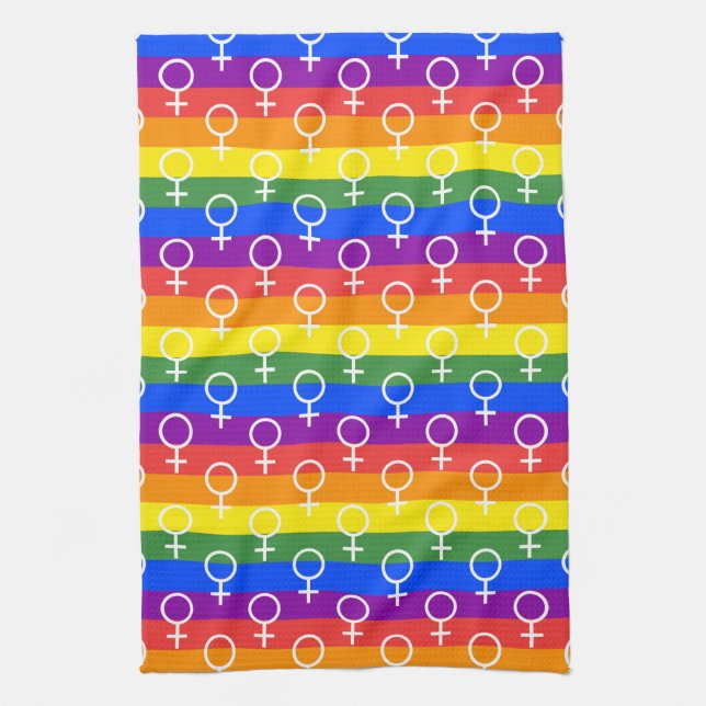 Rainbow-Muster Geschirrtuch (Vertikal)