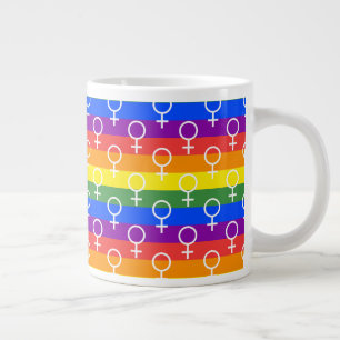 Rainbow-Muster Jumbo-Tasse