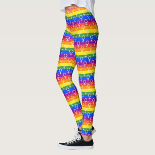 Rainbow-Muster Leggings