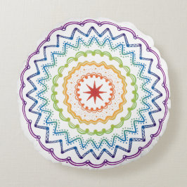 Rainbow-Muster Rundwurf Rundes Kissen