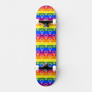 Rainbow-Muster Skateboard