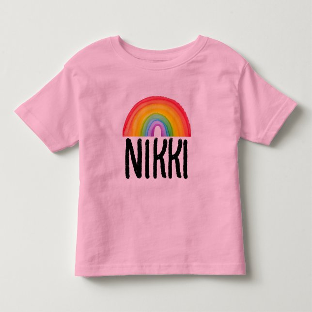 RAINBOW NAME PERSONALISIERT TODDLERS-T - SHIRT (Vorderseite)