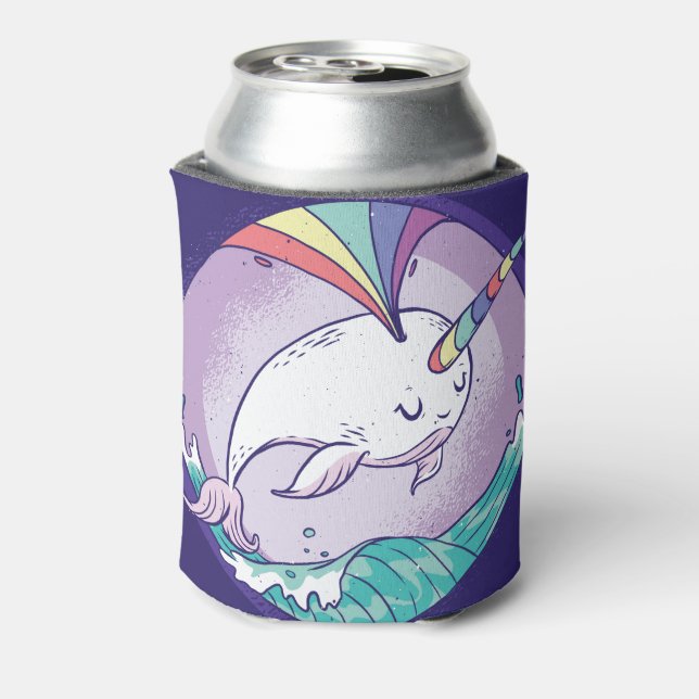 Rainbow Narwhal Dosenkühler (Kanne Rückseite)