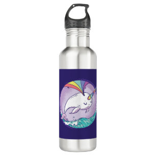 Rainbow Narwhal Edelstahlflasche