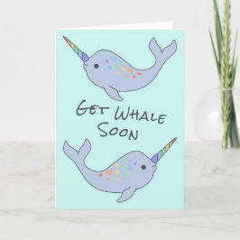 Rainbow Narwhal holen Whale bald Karte
