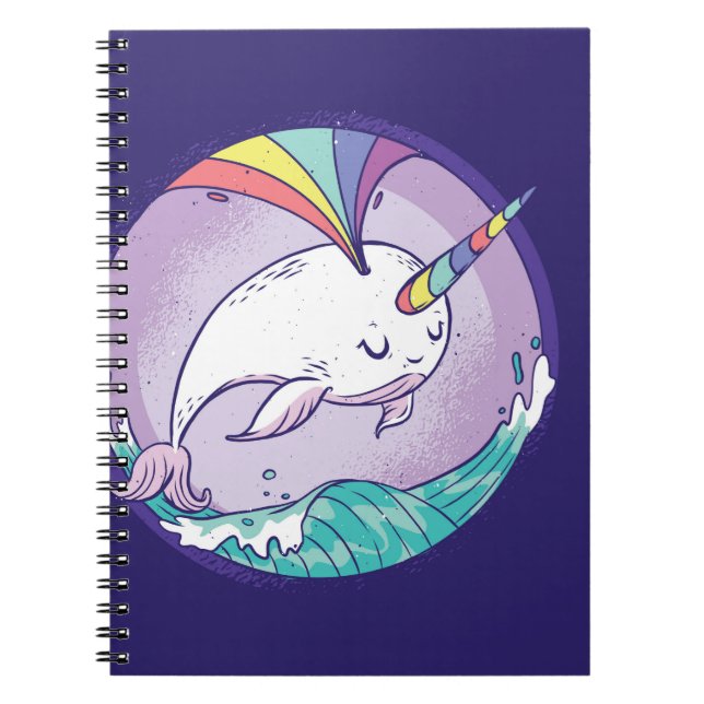 Rainbow Narwhal Notizblock (Vorderseite)