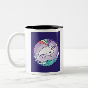 Rainbow Narwhal Zweifarbige Tasse