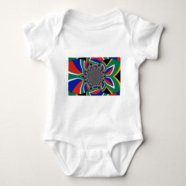 Rainbow Nation: Vibranding South Africa Art Print Baby Strampler (Vorderseite)