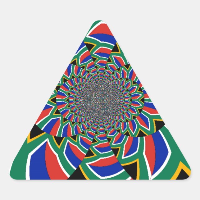 Rainbow Nation: Vibranding South Africa Art Print Dreieckiger Aufkleber (Vorderseite)