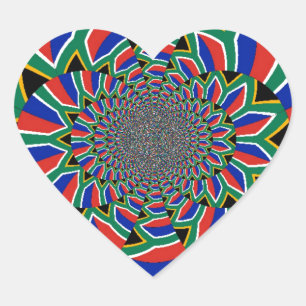 Rainbow Nation: Vibranding South Africa Art Print Herz-Aufkleber
