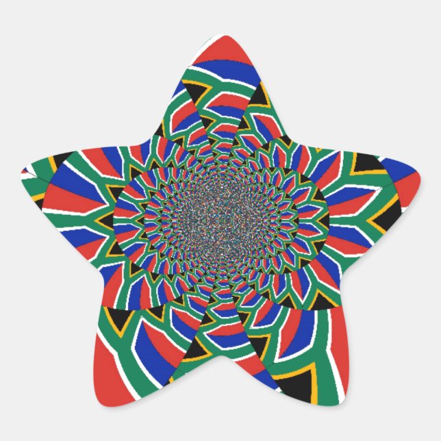 Rainbow Nation: Vibranding South Africa Art Print Stern-Aufkleber (Vorderseite)