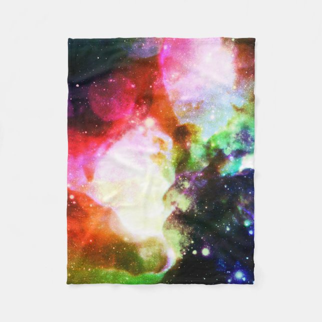 Rainbow Nebula Galaxy Fleecedecke (Vorderseite)
