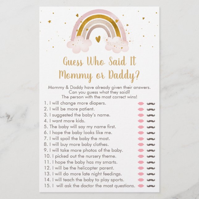 Rainbow Neutral Gold Guess, der sagte, es spiele (Vorderseite)