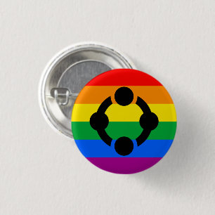 Rainbow Niche Pride Flag Button