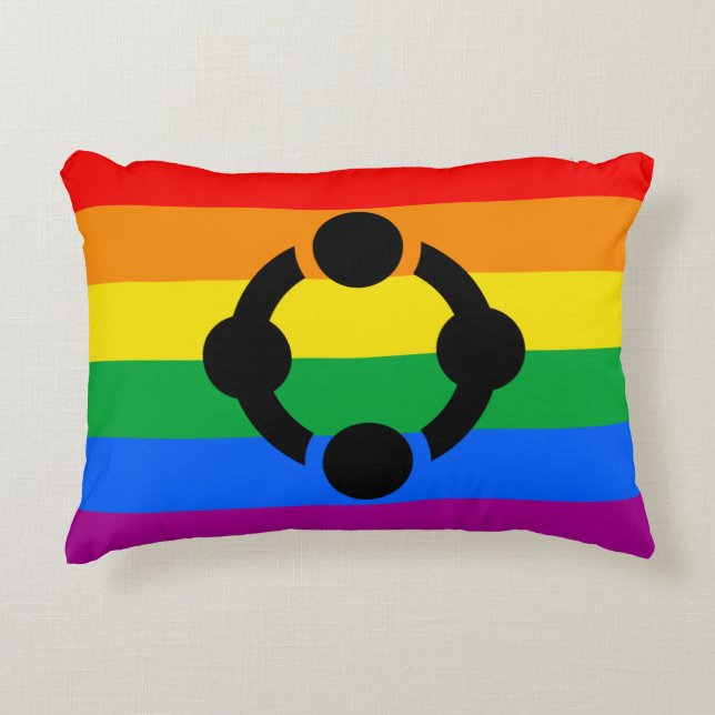 Rainbow Niche Pride Flag Dekokissen (Vorderseite)