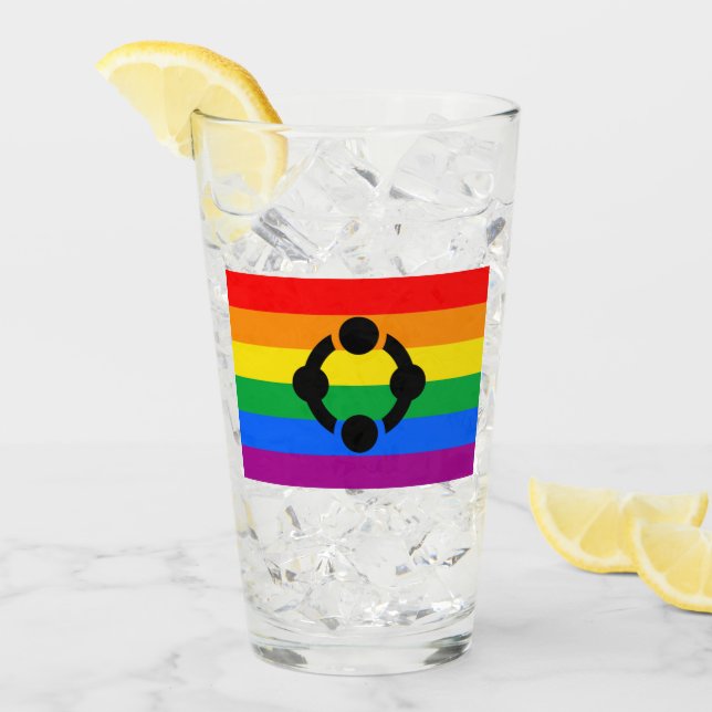 Rainbow Niche Pride Flag Glas (Vorderseite Ice)