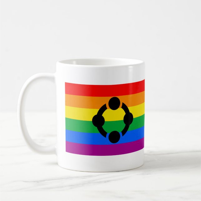 Rainbow Niche Pride Flag Kaffeetasse (Links)