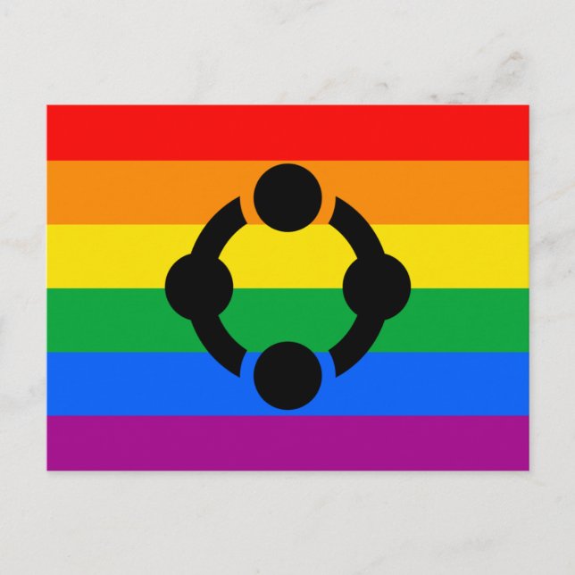 Rainbow Niche Pride Flag Postkarte (Vorderseite)