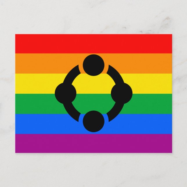 Rainbow Niche Pride Flag Postkarte (Vorderseite)