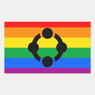 Rainbow Niche Pride Flag Rechteckiger Aufkleber