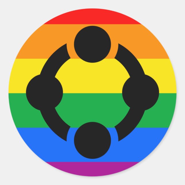 Rainbow Niche Pride Flag Runder Aufkleber (Vorderseite)