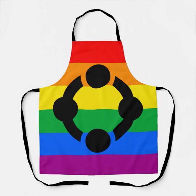Rainbow Niche Pride Flag Schürze (Vorderseite)