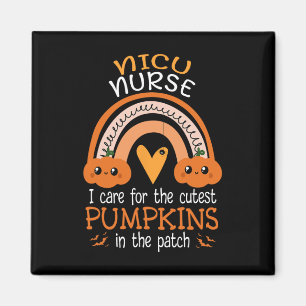 Rainbow NICU Nurse Niedliche Pumpkins in Patch Ha Magnet
