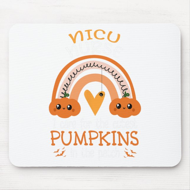 Rainbow Nicu Nurse Niedliche Pumpkins in Patch Ha Mousepad (Vorne)