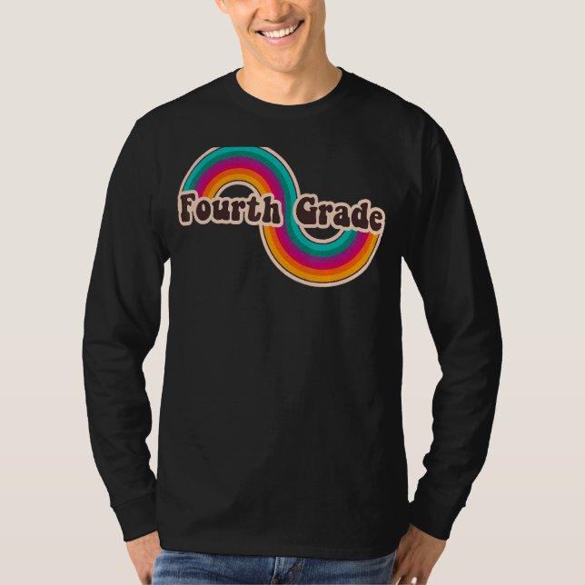 Rainbow Niedlich 4. Grades nach hinten T-Shirt (Vorderseite)