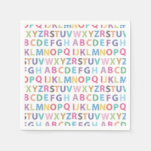 Rainbow Niedlich Alphabet Serviette