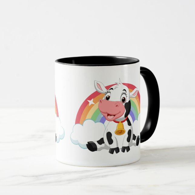 Rainbow Niedlich Baby Cow Tasse (VorderseiteRechts)
