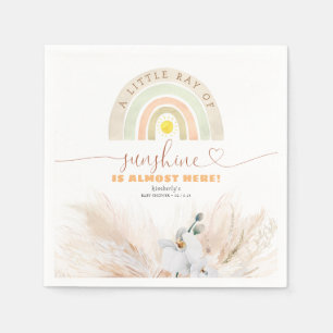 Rainbow Niedlich Pampas Grass Floral Baby Dusche Serviette