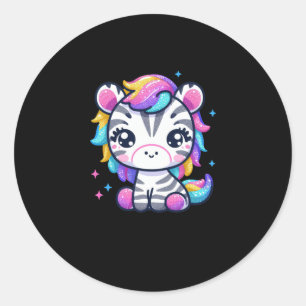 Rainbow Niedlich Zebra Sticker
