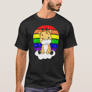 Rainbow Niedliche Giraffe für Kinder Giraffen T-Shirt
