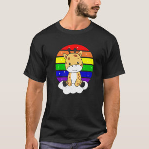Rainbow Niedliche Giraffe für Kinder Giraffen T-Shirt