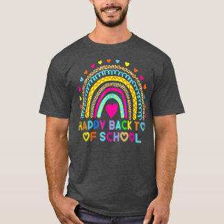 Rainbow Niedliche Herzen glücklich zurück zu den L T-Shirt