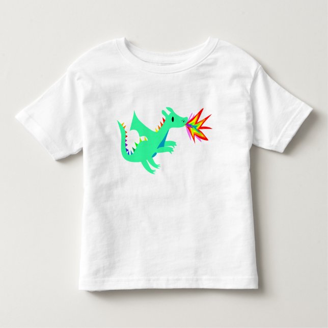 Rainbow niedliches Dragon Shirt für Kinder (Vorderseite)