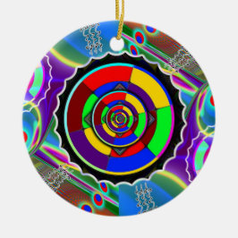 Rainbow NO NUKES Symbol Keramik Ornament