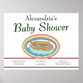 Rainbow Noahs Einladung zur Ark Baby Shower Poster