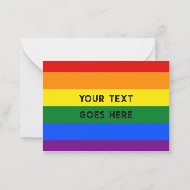 RAINBOW note card blank flat to personalise Mitteilungskarte (Vorderseite)
