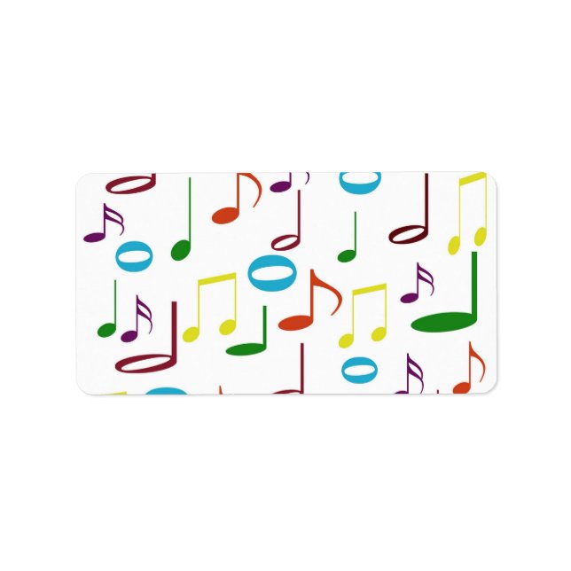 Rainbow Notes-Label Adressaufkleber (Vorne)