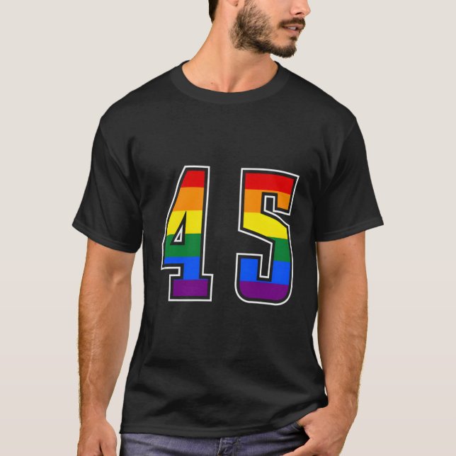 Rainbow Number 45 Team Junior Numbered Uniform T-Shirt (Vorderseite)