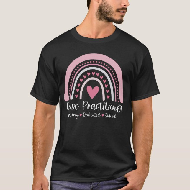 Rainbow Nurse Practitioner NP Medizinischer Pflege T-Shirt (Vorderseite)