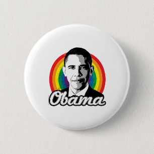 Rainbow Obama - LGBT Politik - Button