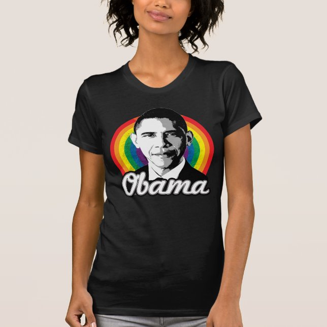 Rainbow Obama T-Shirt (Vorderseite)