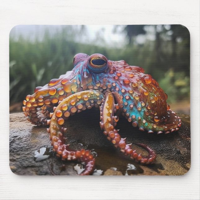 Rainbow Octopus Mousepad (Vorne)