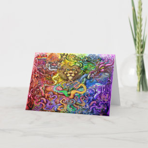 Rainbow of Animals Card Karte