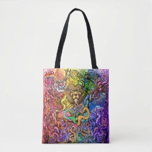 Rainbow of Animals Tote Bag