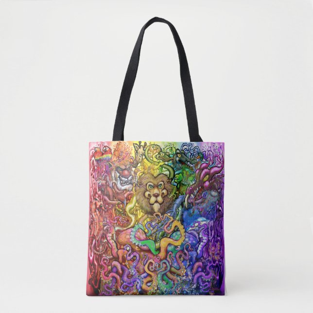 Rainbow of Animals Tote Bag (Vorderseite)